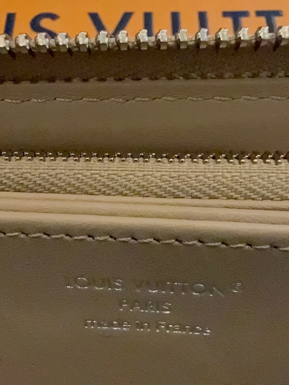 Louis Vuitton Taupe Perforated Monogram Zippy Wallet